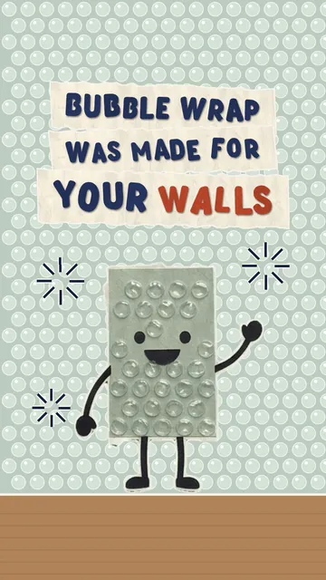 Odd Cutouts video, Bubble wrap was made for your walls