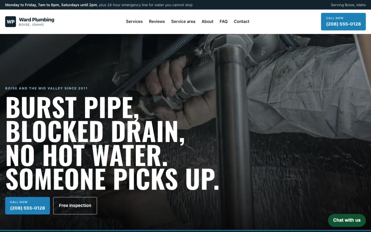 Ward Plumbing home page